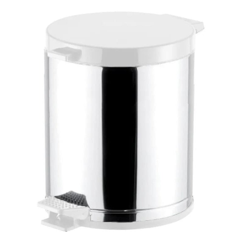 Lixeira Inox para Banheiro com Pedal e Cesto Removível 5L