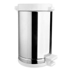Lixeira Cozinha Inox 15 Litros Pedal Cesto Interno
