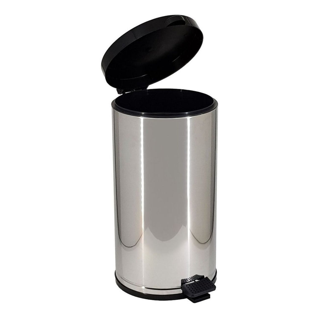 Lixeira Cozinha Inox 15 Litros Pedal Cesto Interno