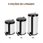 Lixeira Inox com Pedal 15 Litros