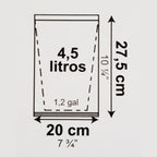 Lixeira Inox Banheiro 4,5 Litros com Recipiente Plástico