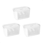 Kit 3 Potes Organizadores Acrílico com Drenagem 4.470ml