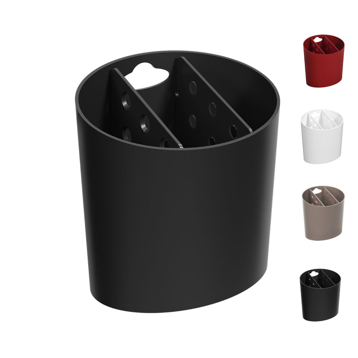 Porta Talheres Oval Escorredor para Garfo Faca e Colher