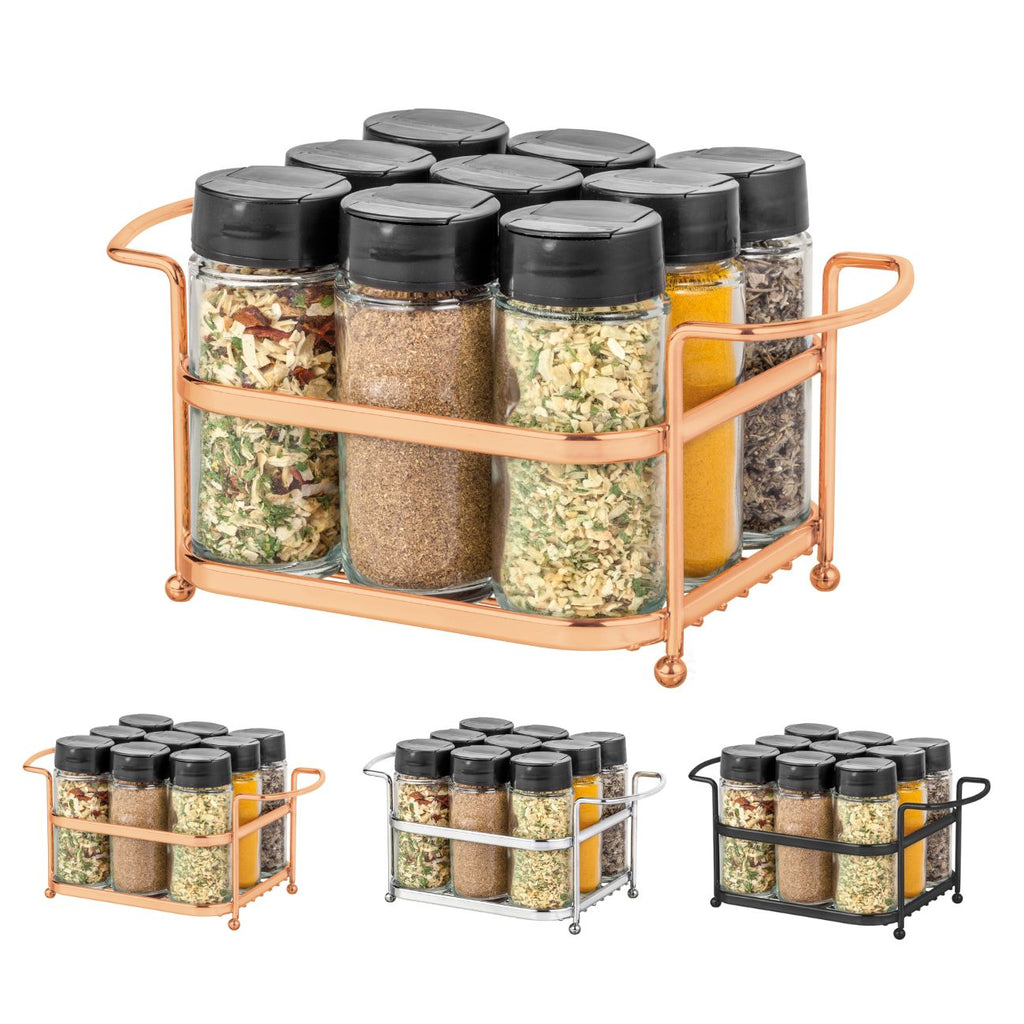 Porta Temperos Organizador com 9 Vidros para Cozinha