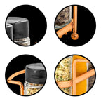 Porta Temperos Organizador com 9 Vidros para Cozinha