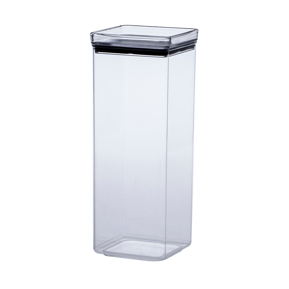 Pote Hermético Acrílico Transparente Quadrado 2.200ml