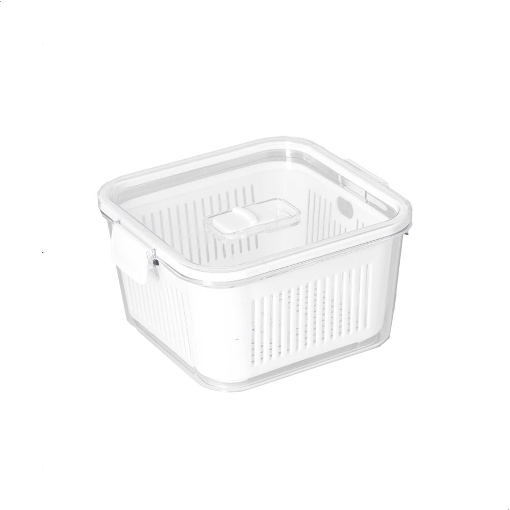 Pote Hermético Acrílico Transparente  com Drenagem 1.360ml