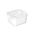 Pote Hermético Acrílico Transparente  com Drenagem 1.360ml