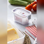 Pote Hermético Acrílico Transparente  com Drenagem 1.360ml