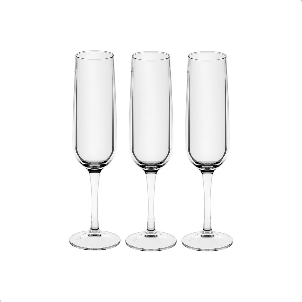 Taças Espumante Acrílico 160ml Jogo com 3 Unidades